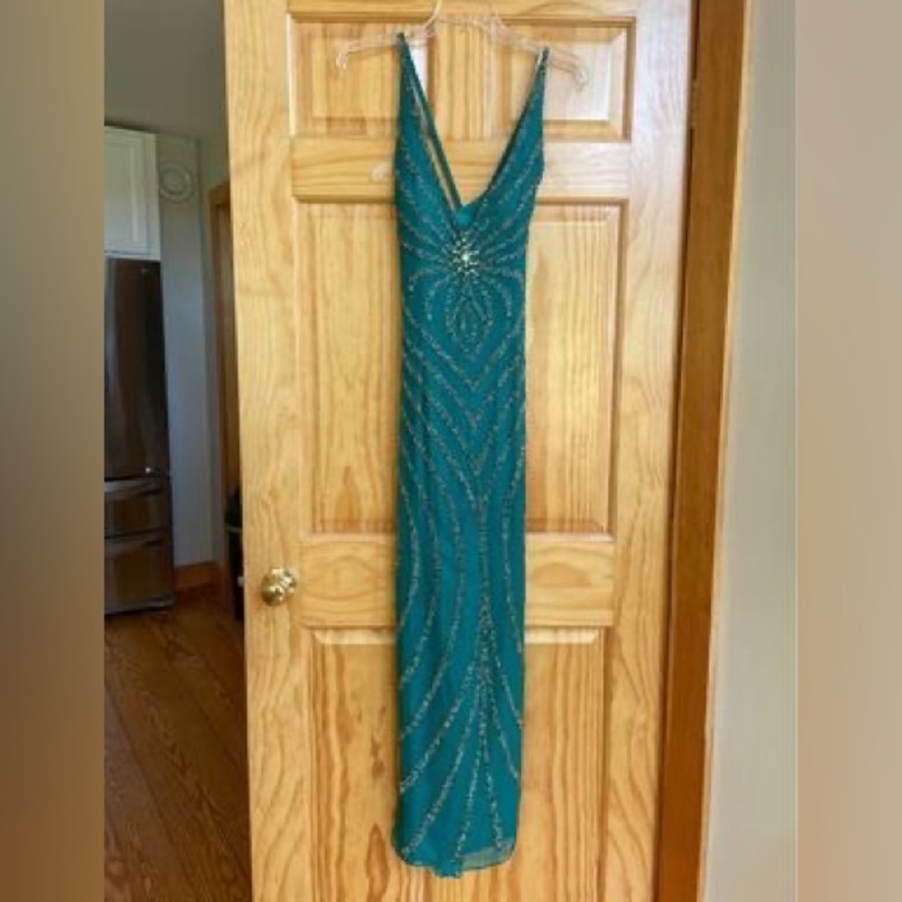 Emerald Beaded Prom Gown